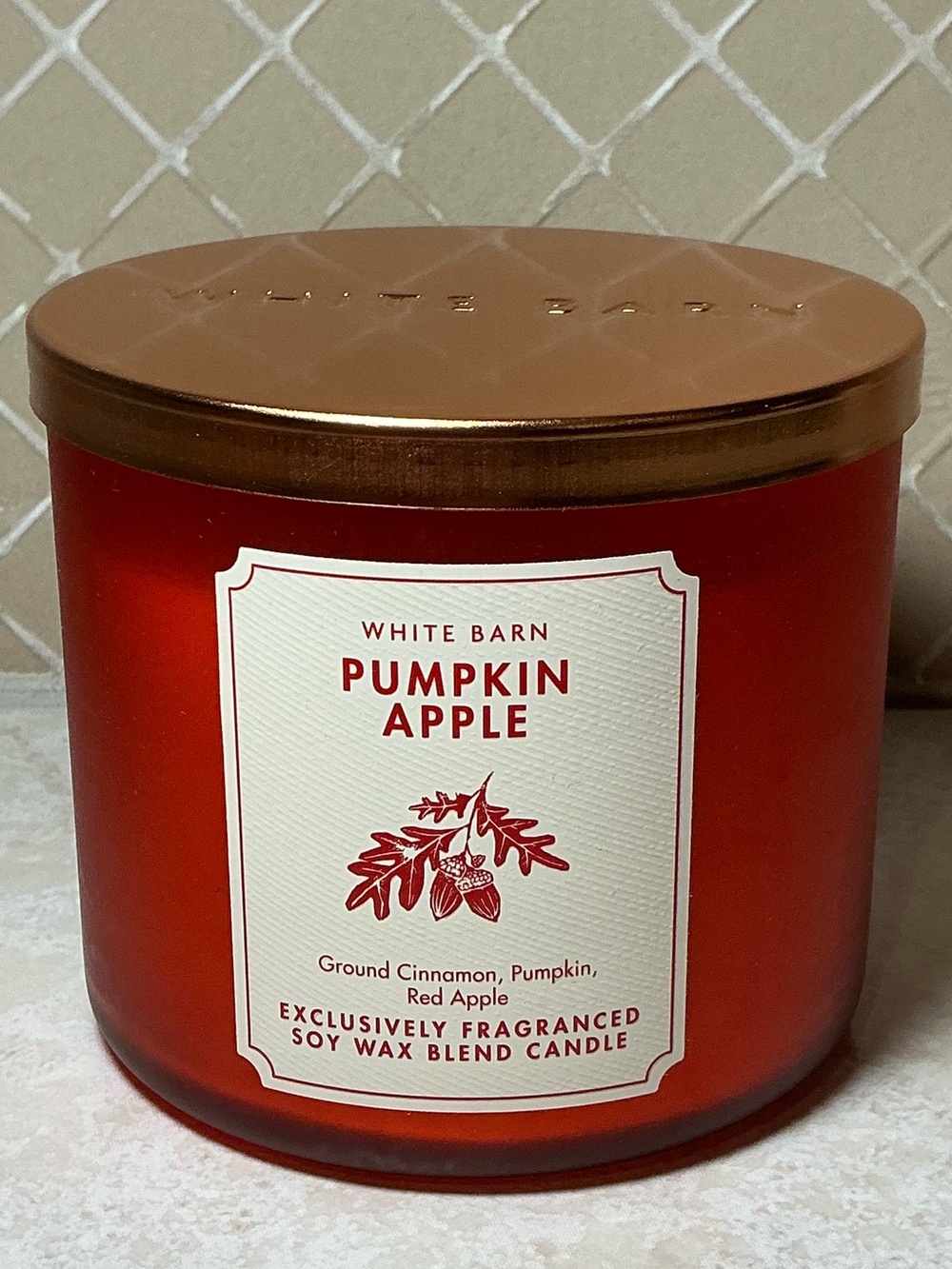 White Barn Pumpkin Apple 3-Wick Candle 14.5 oz New Bath & Body Works